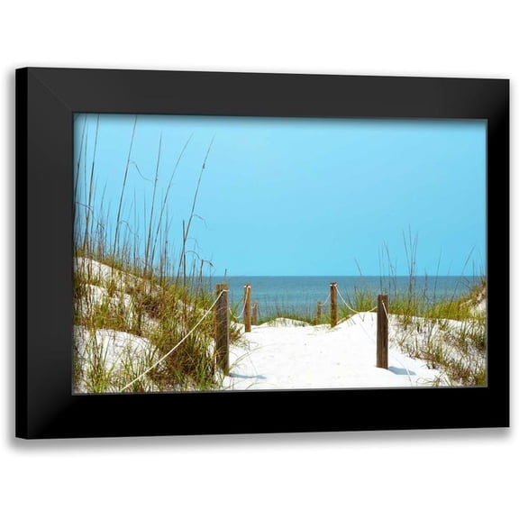 Peck, Gail 14x11 Black Modern Framed Museum Art Print Titled - White Sandy Beach I