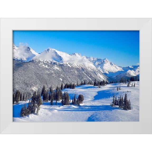 Peck, Gail 14x11 White Modern Wood Framed Museum Art Print Titled - Snowy Mountaintop