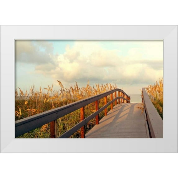Peck, Gail 14x11 White Modern Wood Framed Museum Art Print Titled - Sunset Pathway