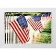 thumbnail image 1 of Peck, Gail 14x11 White Modern Wood Framed Museum Art Print Titled - USA Fence, 1 of 4