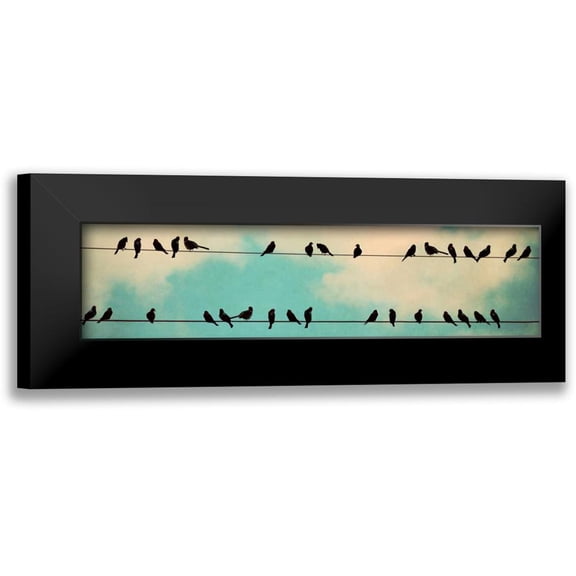 Peck, Gail 14x7 Black Modern Framed Museum Art Print Titled - Together Again Panel