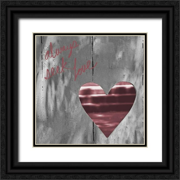 Peck, Gail 15x15 Black Ornate Wood Framed with Double Matting Museum Art Print Titled - Love is All Around II (always seek love)