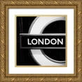 thumbnail image 1 of Peck, Gail 15x15 Gold Ornate Wood Framed with Double Matting Museum Art Print Titled - London Sign BandW, 1 of 4