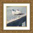 thumbnail image 1 of Peck, Gail 15x15 Gold Ornate Wood Framed with Double Matting Museum Art Print Titled - Look Out Dock II, 1 of 4