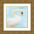 thumbnail image 1 of Peck, Gail 15x15 Gold Ornate Wood Framed with Double Matting Museum Art Print Titled - White Swan, 1 of 4