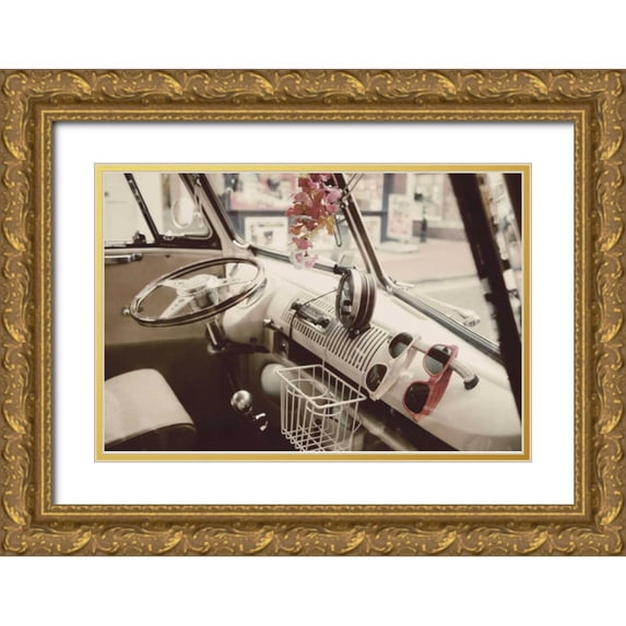 Peck, Gail 18x13 Gold Ornate Wood Framed with Double Matting Museum Art Print Titled - Cool Cats
