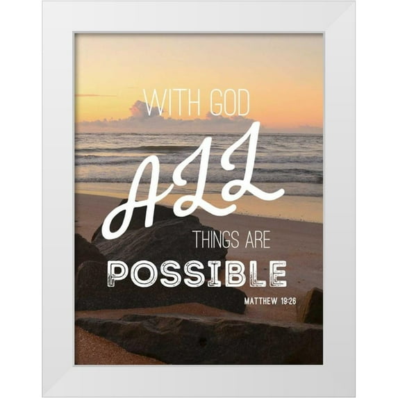 Peck, Gail 19x24 White Modern Wood Framed Museum Art Print Titled - With God