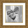 thumbnail image 1 of Peck, Gail 20x20 Gold Ornate Wood Framed with Double Matting Museum Art Print Titled - B-W Heart Full of Love, 1 of 4