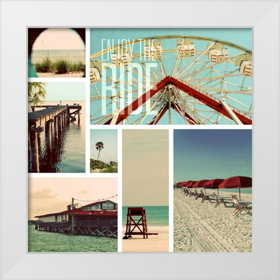 Peck, Gail 20x20 White Modern Wood Framed Museum Art Print Titled - Beach Life II