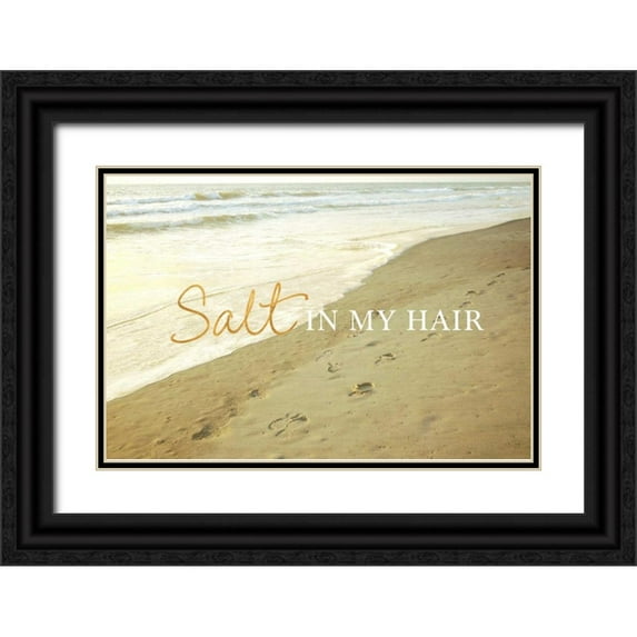 Peck, Gail 24x17 Black Ornate Wood Framed with Double Matting Museum Art Print Titled - Salt in my Hair