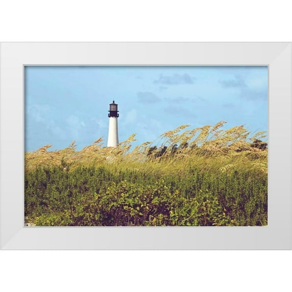 Peck, Gail 32x23 White Modern Wood Framed Museum Art Print Titled - Lighthouse View