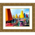 thumbnail image 1 of Peck, Gail 32x25 Gold Ornate Wood Framed with Double Matting Museum Art Print Titled - Coast Cafe, 1 of 4