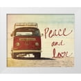 thumbnail image 1 of Peck, Gail 32x26 White Modern Wood Framed Museum Art Print Titled - Peace and Love, 1 of 4