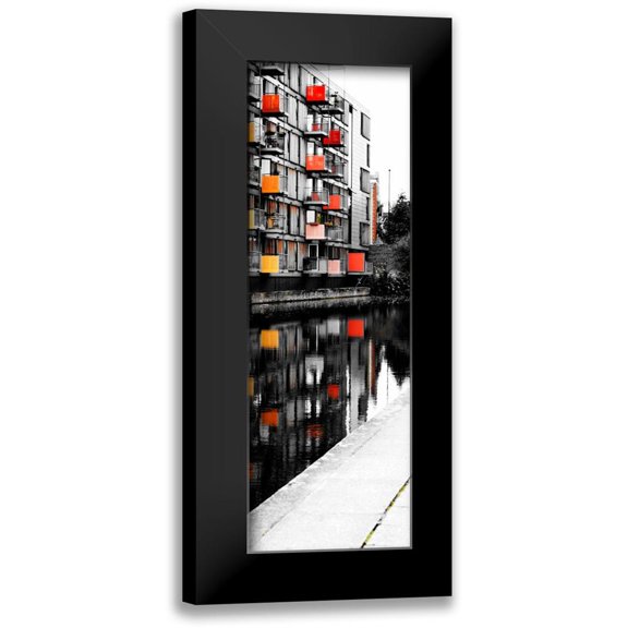 Peck, Gail 7x14 Black Modern Framed Museum Art Print Titled - Reflecting Lofts II
