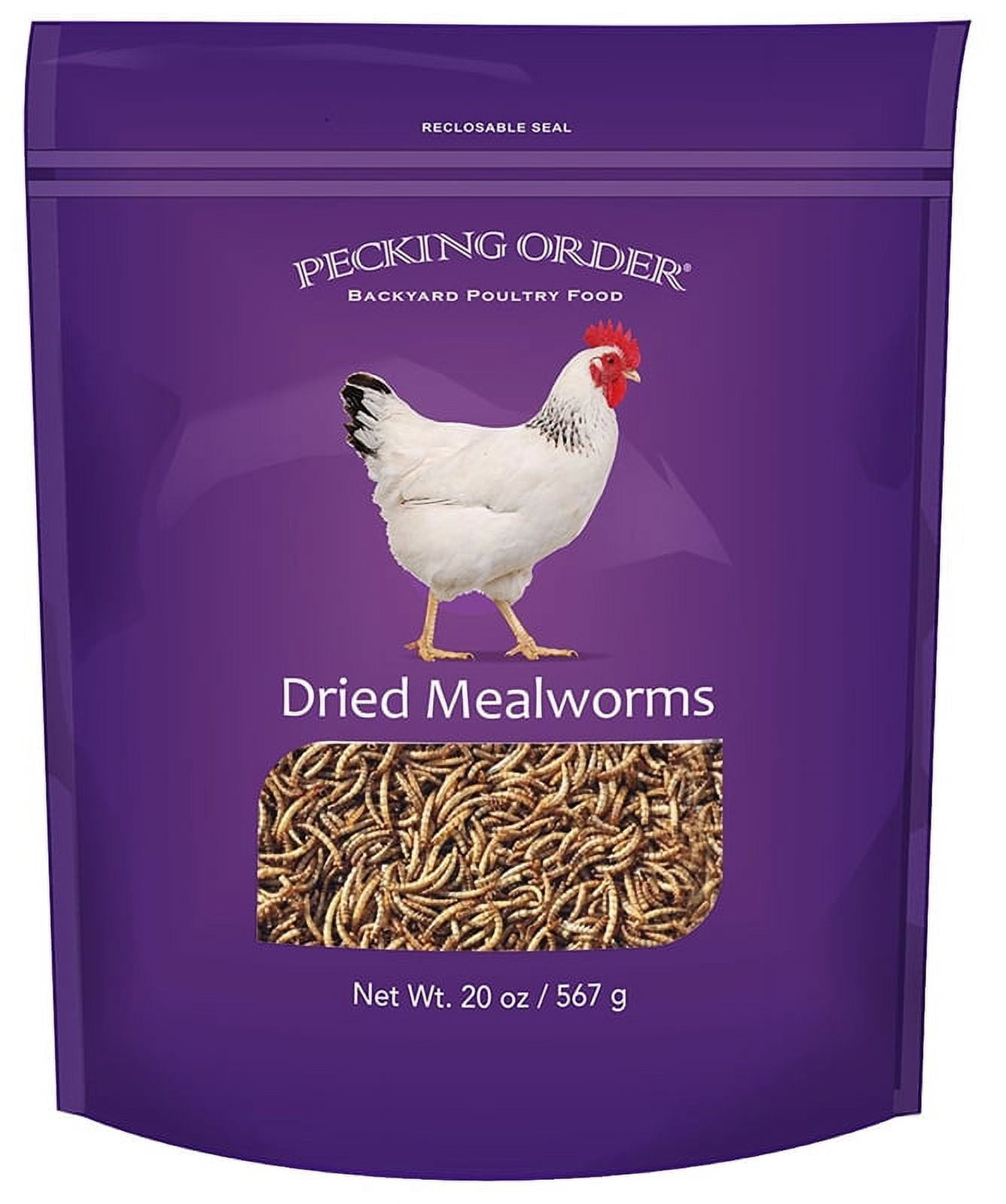 Pecking Order Dried Mealworm Treat for Chickens, 20 oz.