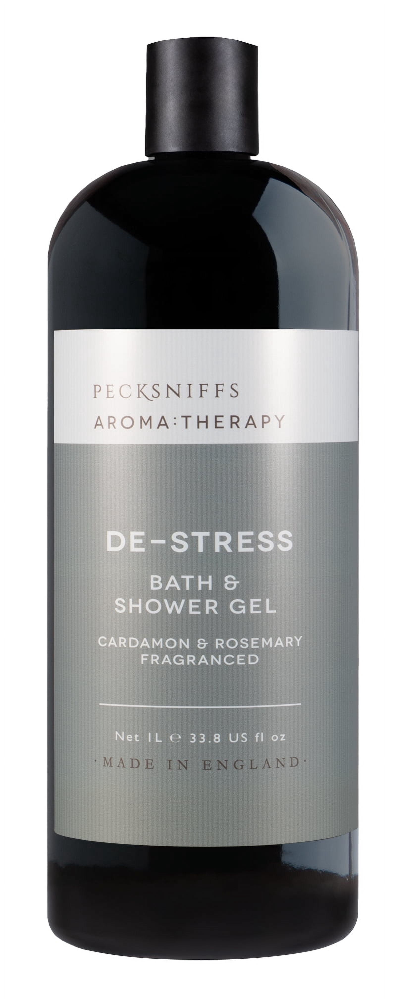 Pecksniff's Aroma:Therapy De-Stress Shower Gel – Luxurious Moisturizing Bath & Body Cleanser, 1000 ml/33.8 fl oz Bottle