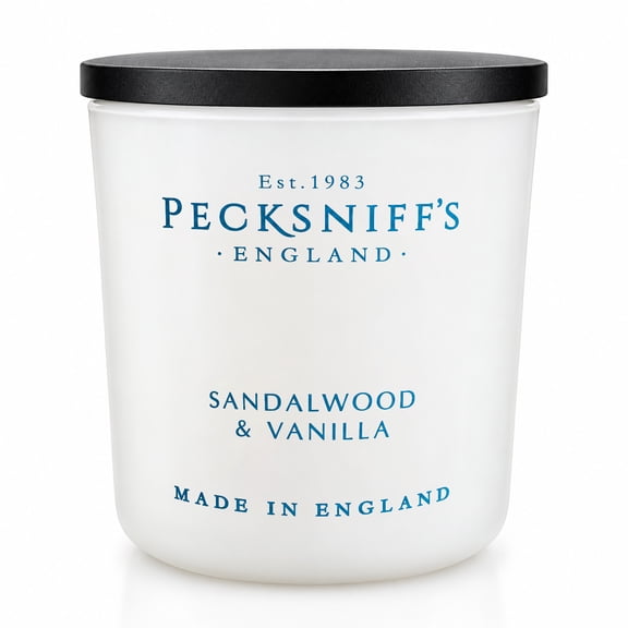 Pecksniff's Sandalwood & Vanilla Luxury Scented Candle | 1 Wick, 100 g/3.5 oz