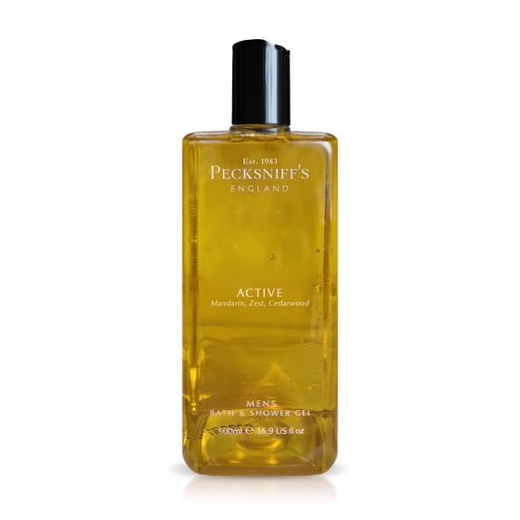 Pecksniffs Active Men's Bath and Shower Gel | 500ml /16.9 Fl Oz