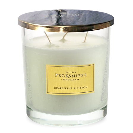 Pecksniffs Classic Grapefruit & Citron Scented Candle | 3 Wicks, 550g/19.4oz