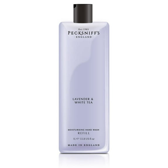 Pecksniffs Classic Lavender & White Tea Scented Moisturizing Hand Wash Refill | 1L/1000ml, 33.8 Fl oz