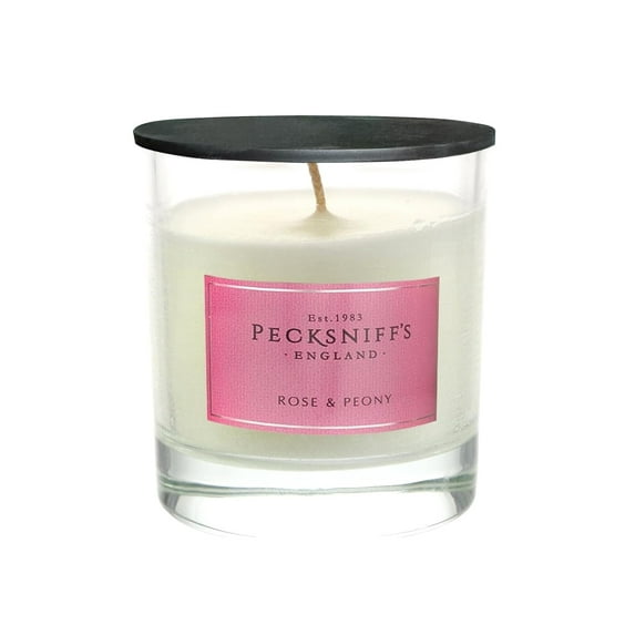 Pecksniffs Classic Rose & Peony Scented Candle | 1 Wick, 184g/6.49oz