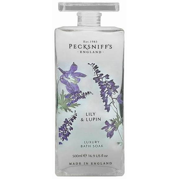 Pecksniffs Lily & Lupin Bath Soak Decanter | 500ml/16.9 Fl Oz