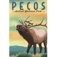 thumbnail image 1 of Pecos National Historical Park, Elk, Lithograph (9x12 Wall Art Print, Home Decor), 1 of 3