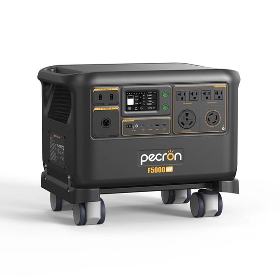 Pecron Portable Power Station 5120Wh LiFePO4 Solar Generator 5000W (7200W Peak) Pure Sine Wave Expandable Fast Charge for Whole-Home Backup Off-Grid RV