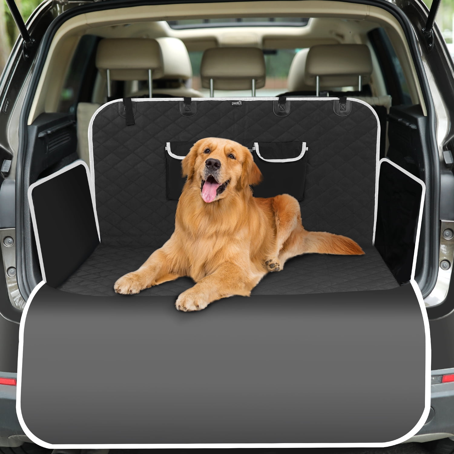 Pecute Pet Cargo Cover Liner for SUV and Car, Non Slip, Waterproof Dog