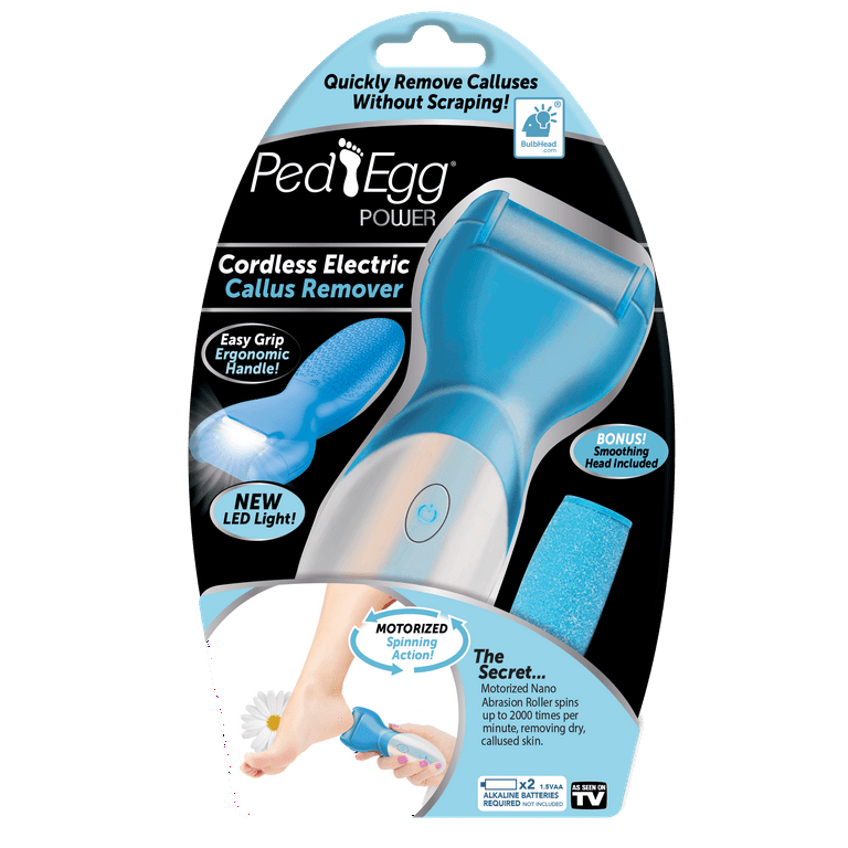 PedEgg Cordless Motorized Callus Remover with Bright LED