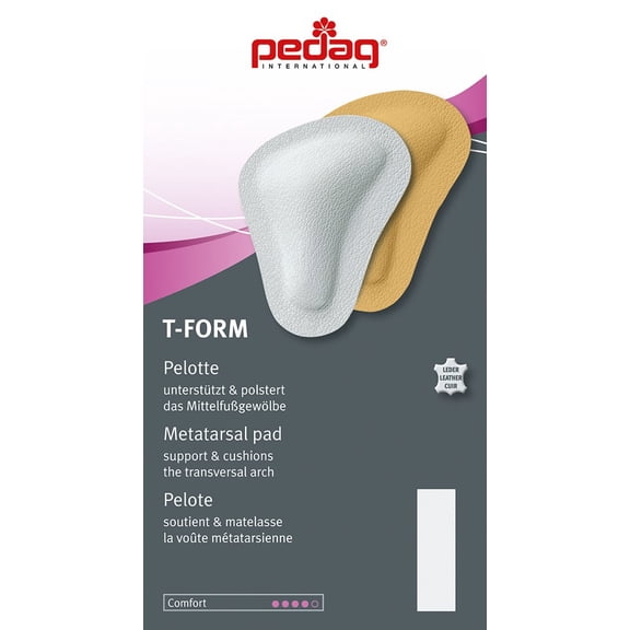 Pedag | T-form | White | Metatarsal Pads | Size Medium US W8-10/7M | 1 pair