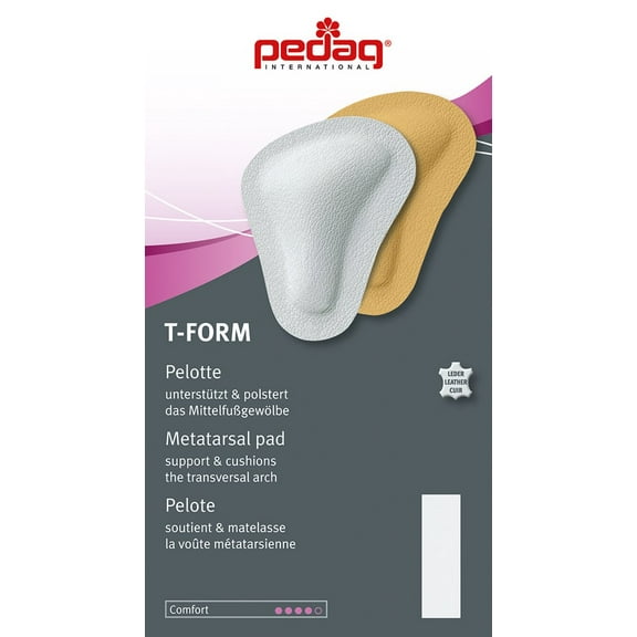 Pedag | T-form | White | Metatarsal Pads | Size Small US W5-W7 | 1 pair