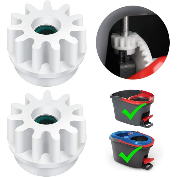 Pedal Bearing Replacement for OCedar Mop Bucket - Easy Fix for O-Cedar Easywring Bucket System. 2 Pack One Way Clutch Gear Sprockets Repair Compatible with 90% Rotation Mop Bucket on The Market.