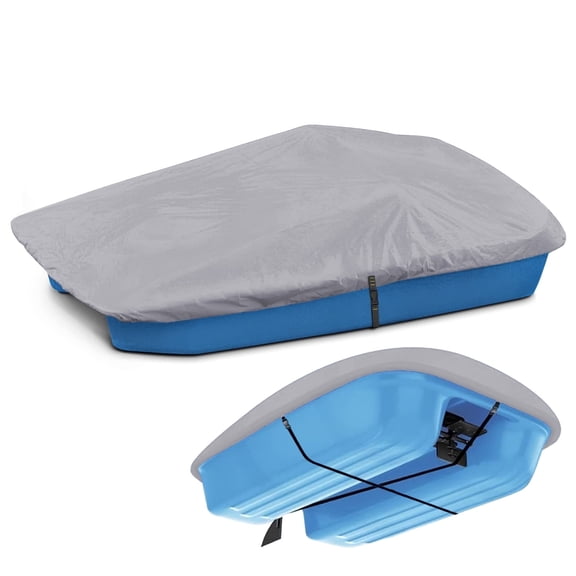 Pedal Boat Cover,Heavy Duty Waterproof & Anti-UV Paddle Boat Cover with Windproof Buckle Straps (Grey)
