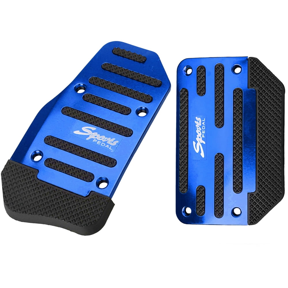 Blue] Non Slip Automatic Gas Brake Foot Pedal Pad Cover Car Auto