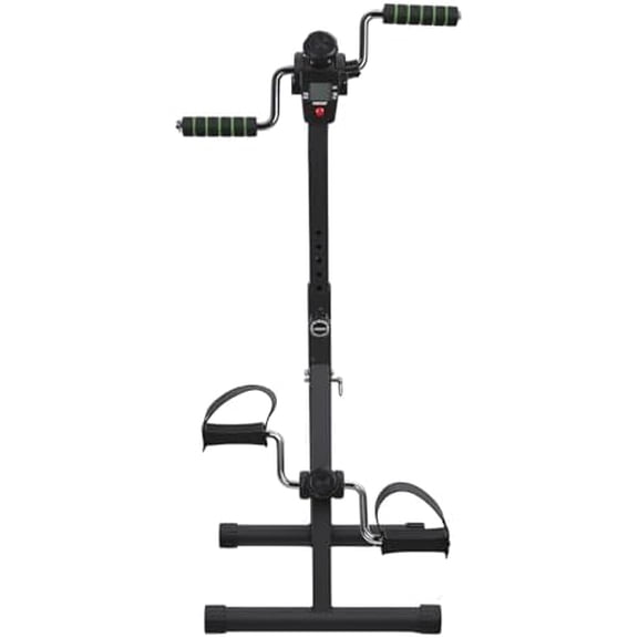 Pedal Exerciser Bike Hand Arm Leg and Knee Peddler, Arm Leg Knee Physical Therapy Exercise Bike, Adjustable Fitness Recovery Equipment for Seniors Total Body with Monitor Black