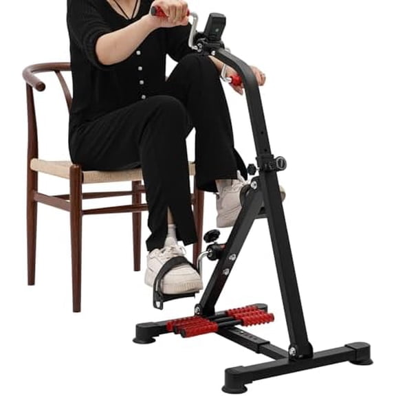 Pedal Exerciser Bike for Seniors, Hand Arm Leg and Knee Peddler, Adjustable Fitness Recovery Equipment with LCD Monitor, Home Exercise Equipment for Elderly$$Sport & Recreation Other