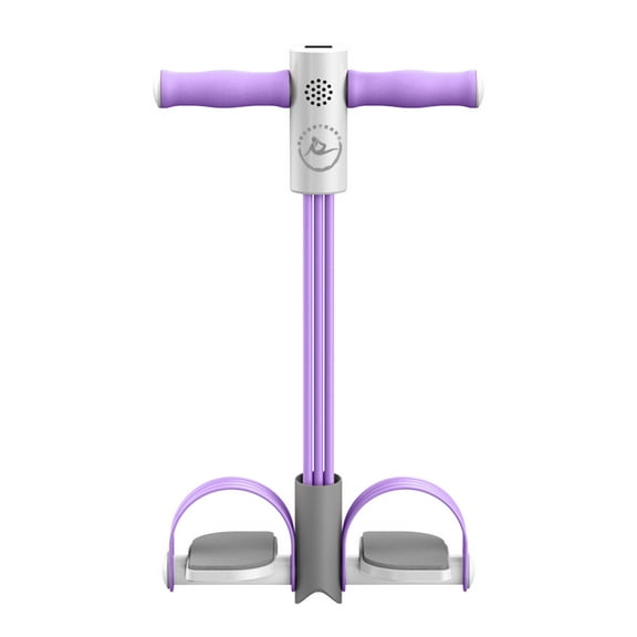 Pedal Exerciser, Czzoypi Multifunctional Resistance Rope Puller, Non-Slip TPE Pedal Portable Home Fitness Equipment for Full Body Workout, Purple