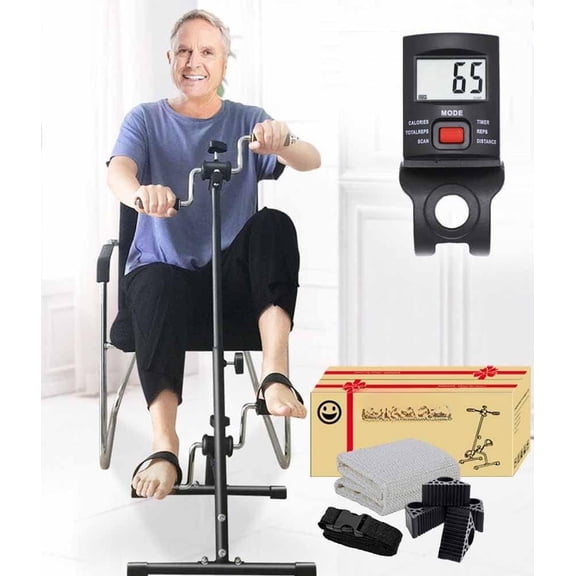 Pedal Exerciser Hand Arm and Peddler Adjustable Fitness Equipment for Seniors, Pedal Exercise for Total , with Box &