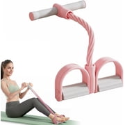 Pedal Fitness Resistance Bands with Handles, 6-Tubes Multifunction Pedal Resistance Band, Natural Rubber Foot Pedal Resistance Bands for Abdomen, Waist, Arm, Leg