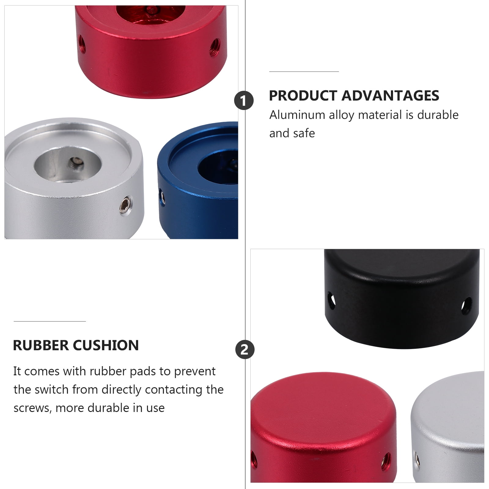 Pedal Footswitch Topper 5 Sets Pedal Footswitch Topper with Rubber