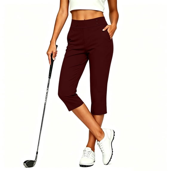 Pedal Pushers for Women Tummy Control High Waisted Cropped Pants Lightweight Comfy Soft Gym Pants Capri Yoga Pants