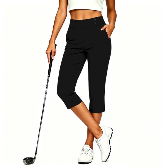 Pedal Pushers for Women Tummy Control High Waisted Cropped Pants Lightweight Comfy Soft Gym Pants Capri Yoga Pants