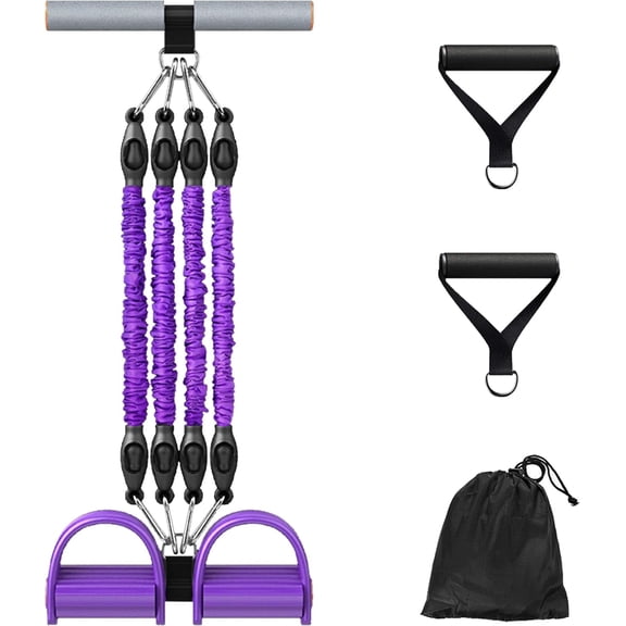 Resistance Band, Exercise Band with Handles, Multifunctional Fitness Band for Arm Leg Back Waist Muscles Stretching, Home Workout Band Set