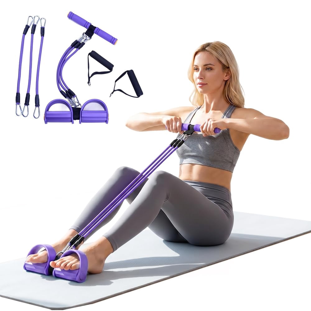 Pedal Resistance Band with Handle, 2026 New Removable Multifunction Tension Rope for Foot Pedal Pull, Back Stretch & Chest Expand, Home Exercise Equipment