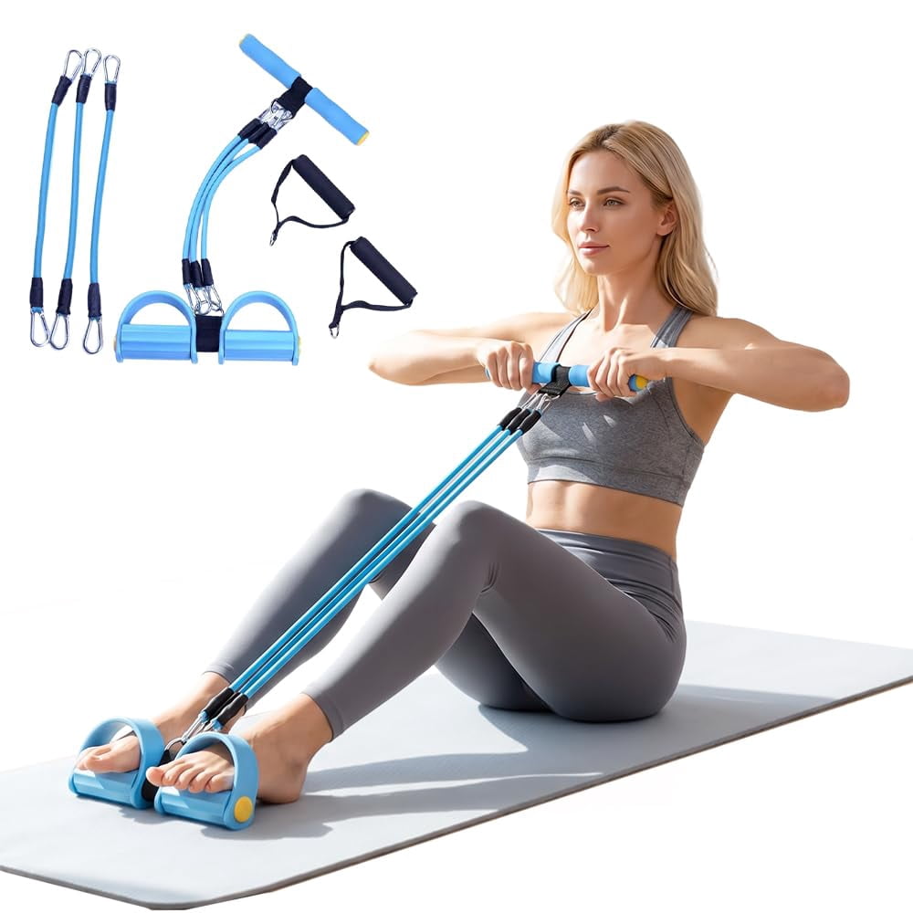 Pedal Resistance Band with Handle, 2026 New Removable Multifunction Tension Rope for Foot Pedal Pull, Back Stretch & Chest Expand, Home Exercise Equipment