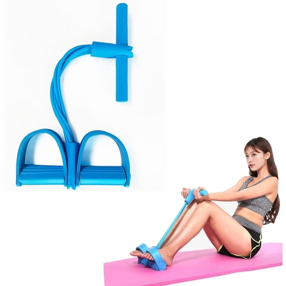 Pedal Resistance Band With Handle,6 Tube Pedal Resistance Device,Natural Rubber Pedal Puller,Tube Pedal Resistance Band,Exercise Bands With Handles,Lexi Resistance Band With Handles
