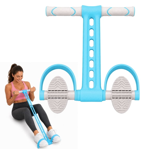 Pedal Resistance Band, Sit-Up Pull Rope, Portable Ab Workout Equipment for Women, Foldable Tension Rope Fitness Trainer for Home, Gym, and Travel Exercise