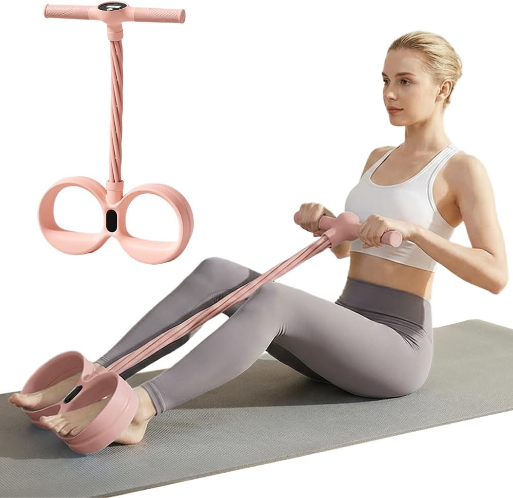 Pedal Resistance Band with Handle,Smart Foot Pedal Puller,Natural Rubber Foot Pedal Resistance Bands for Abdomen,Waist,Arm,Leg,Stretching & Yoga