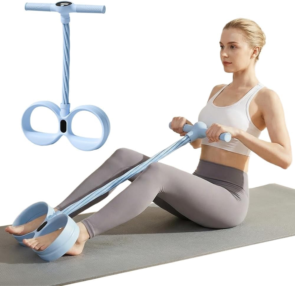 Pedal Resistance Band with Handle,Smart Foot Pedal Puller,Natural Rubber Foot Pedal Resistance Bands for Abdomen,Waist,Arm,Leg,Stretching & Yoga